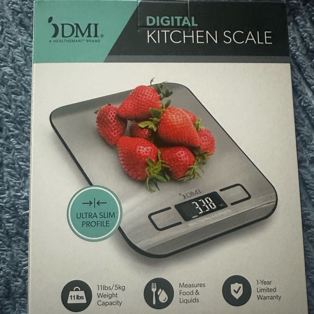DMI Digital Kitchen Scale in Stainless Steel and Black BRAND NEW